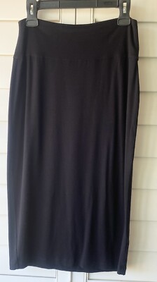 Eileen Fisher Skirt Women s  SP  Black Midi Pencil Stretch Professional Career