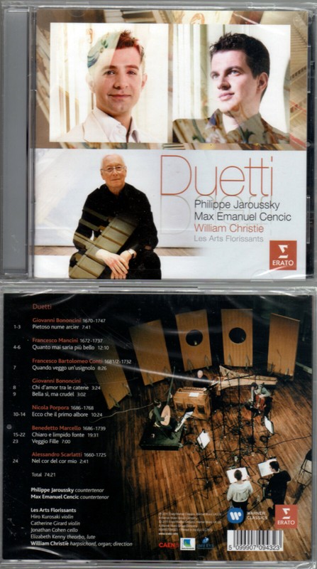 Duetti : Jaroussky/Cencic (Cd) Bononcini,Mancini,Conti,Porpora 2011 Neuf