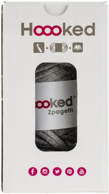Hoooked Macrame Hanging Basket Kit W/Zpagetti Yarn-Gray (Pack of 1)