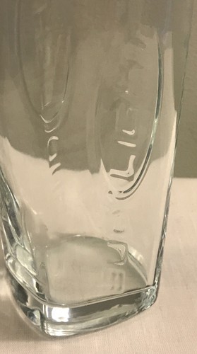 Bud Light Budweiser Clear Etched Out Pilsner Tall Beer Glass 7”