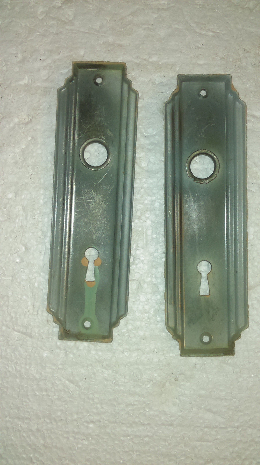 LOT OF 2  VINTAGE METAL DOOR PLATES
