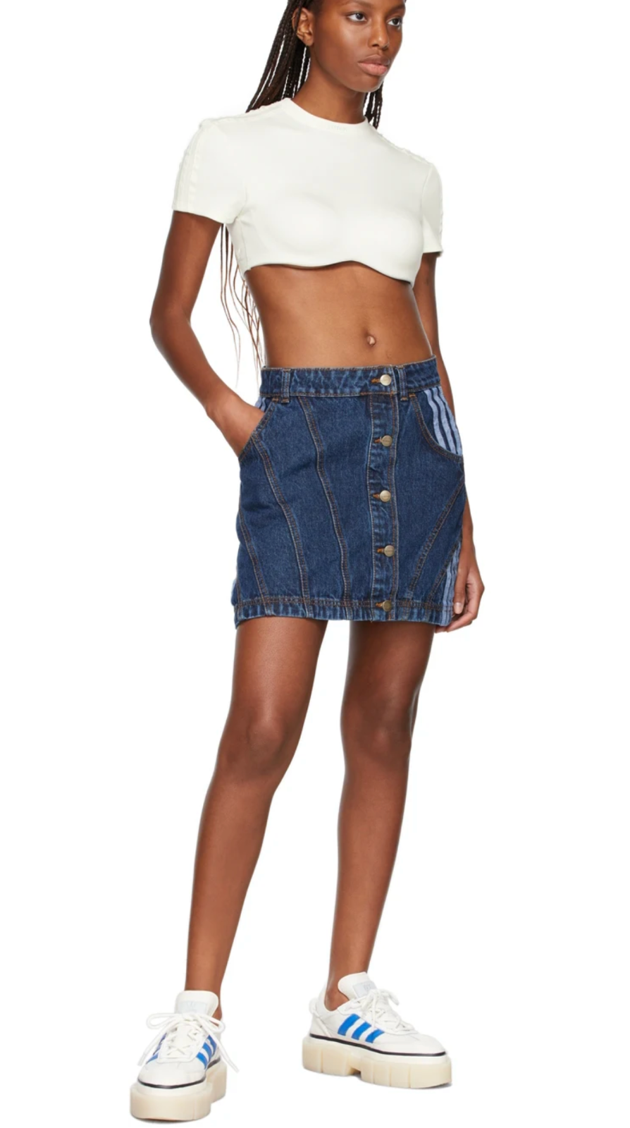 【ADIDAS ORIGINALS】◆RACING V-DAY DENIM SKIRT◆正規品◆ ADIDAS】RACING V-DAY DENIM SKIRT☆大人気☆