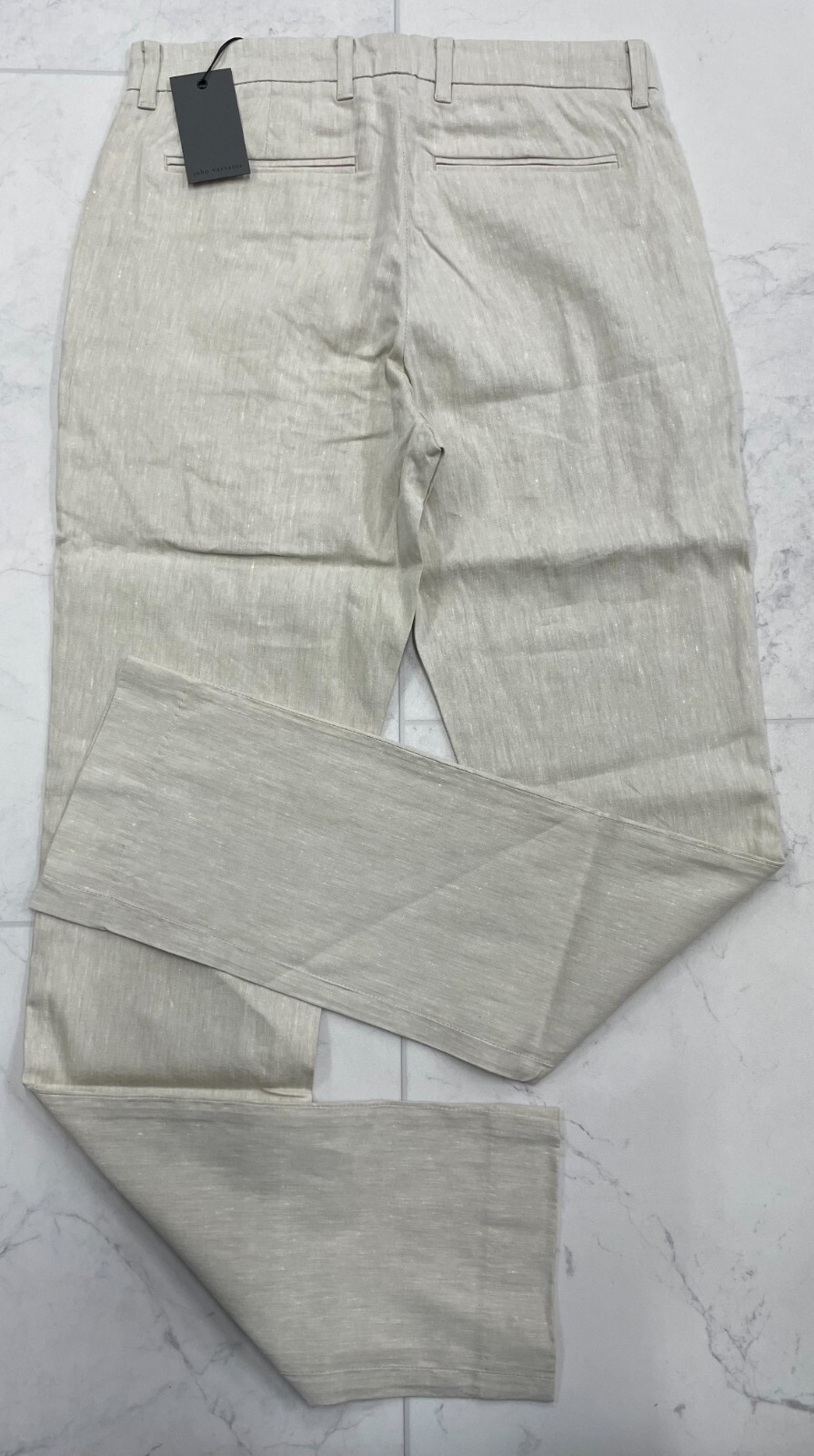 Pre-owned John Varvatos $698  Mercer Pants In Macadamia Size:46
