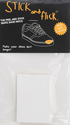 Stick and Flick Patches -White -Leather - Skate Shoe Repair Stick & Flick