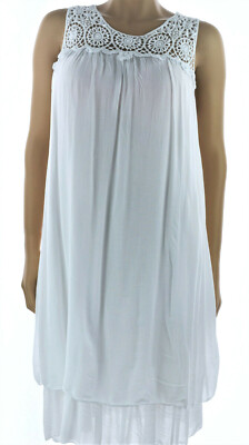 Italy Hippie Boho Hängerchen Tunika Sommer Kleid IBIZA 38 40 42 Rosa K672 NEU