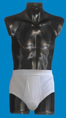 HERMKO Slip Homme 100% Coton Bio - Ouverture Devant - Lavable 60-95°C - Confortable Et Respirant