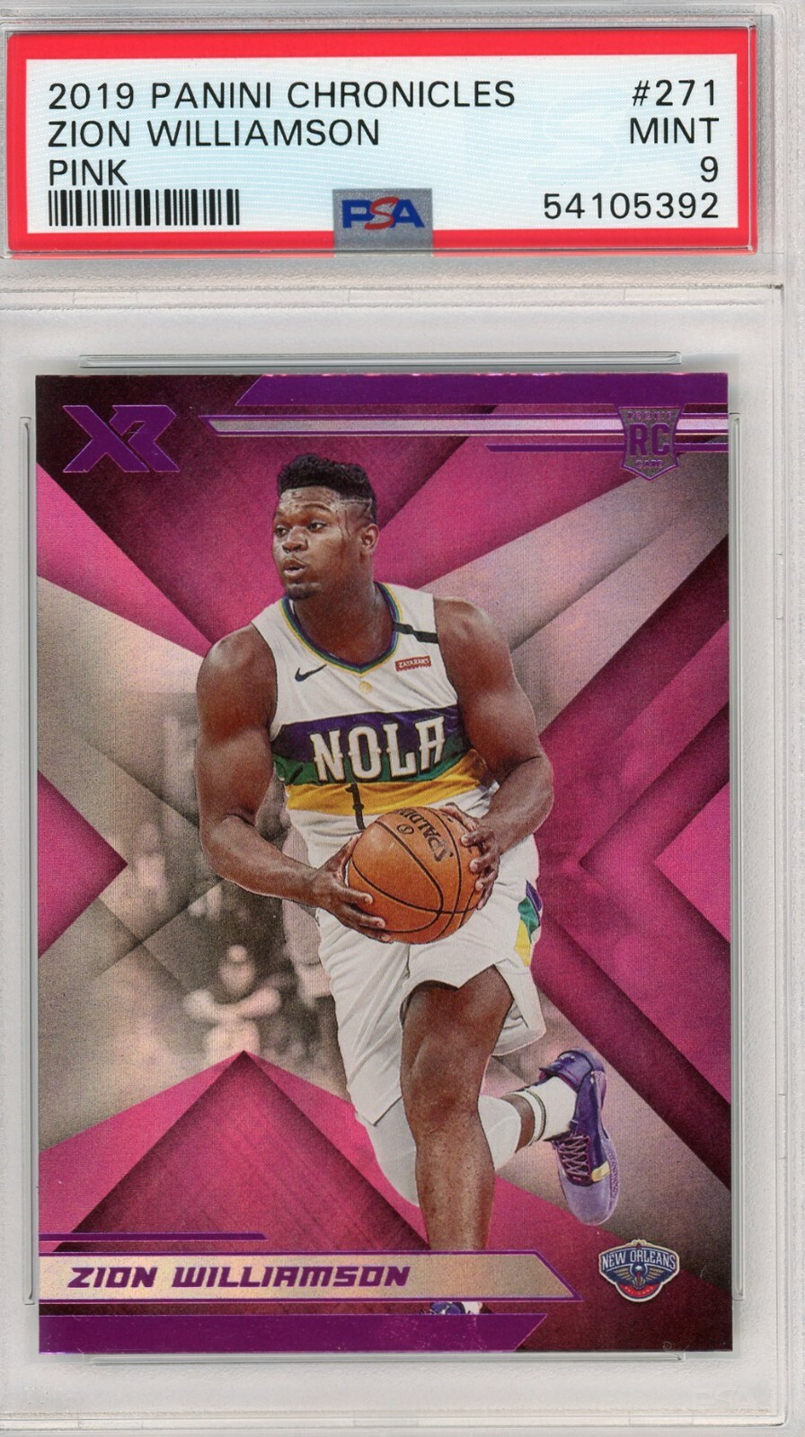 2019-20 Panini Chronicles XR Pink #271 Zion Williamson