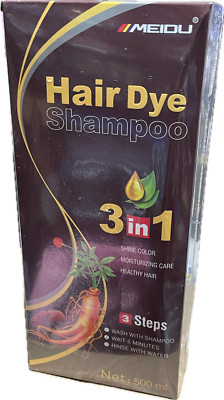 Hair Dye Shampoo 3 in 1 Hair Shampoo Instant Hair Dye (Dark Brown)