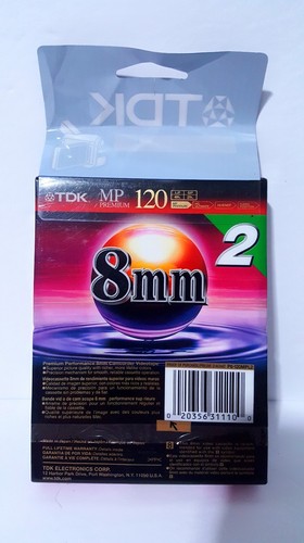 TDK P6-120MP 8mm MP Premium Camcorder Video Tape 2 Pack