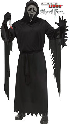 Bling Ghost Face ADULT Mens Costume NEW Scream One Size Mask Robe Belt Gloves