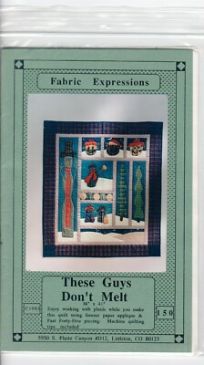 These Guys Don't Melt - Winter Wall Hanging - 36x41 - Applique Pattern - New