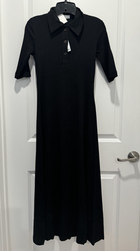 Pre-owned Rosetta Getty Polo Dress Black Size Small