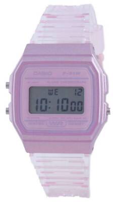Casio F-91W Alarm Backlight Stopwatch Pink Resin Digital F-91WS-4 Unisex Watch