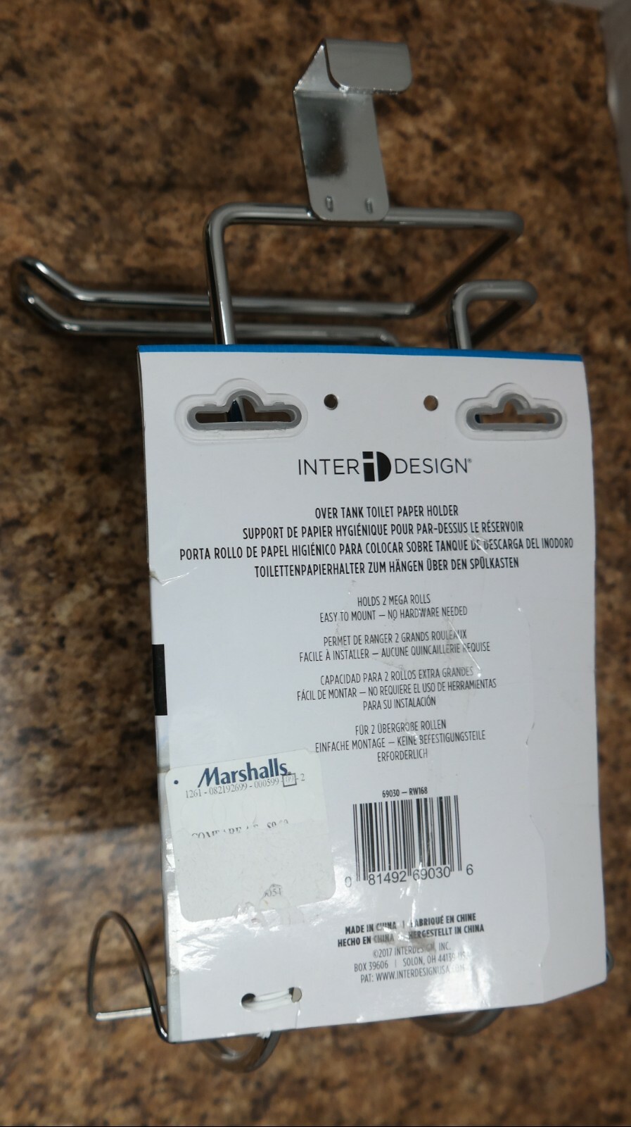 NEW Tank Toilet Paper Holder 2 Roll Bathroom Storage Organizer Stand Tissue