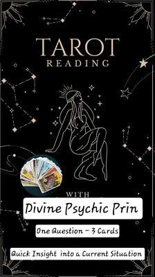 1 QUESTION-3 CARD SPREAD PSYCHIC READING MEDIUM CHANNELING SPIRIT GUIDES EMAIL