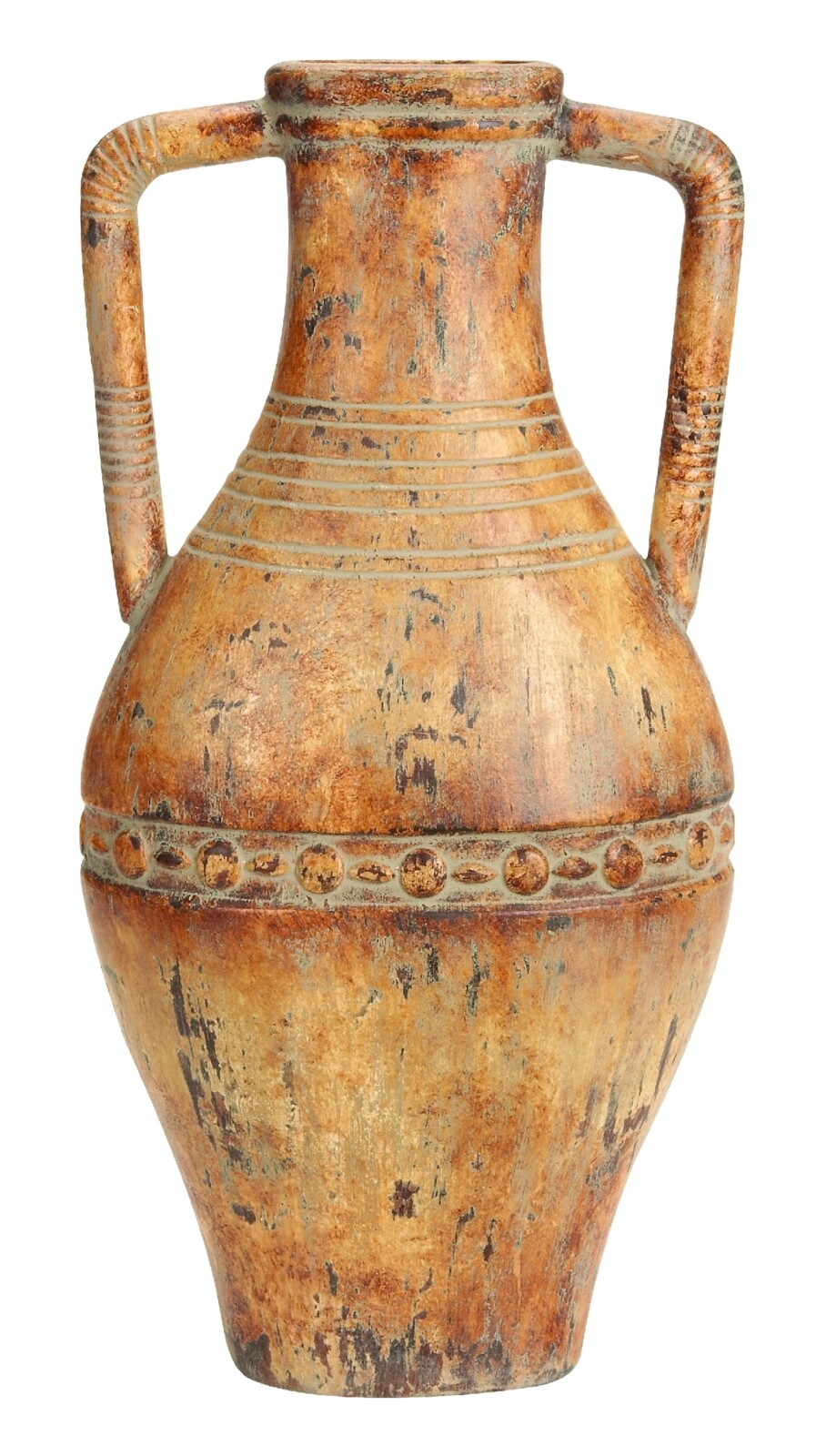 Ceramic Tuscan Urn Gold Antique Vase Home Living Room Office