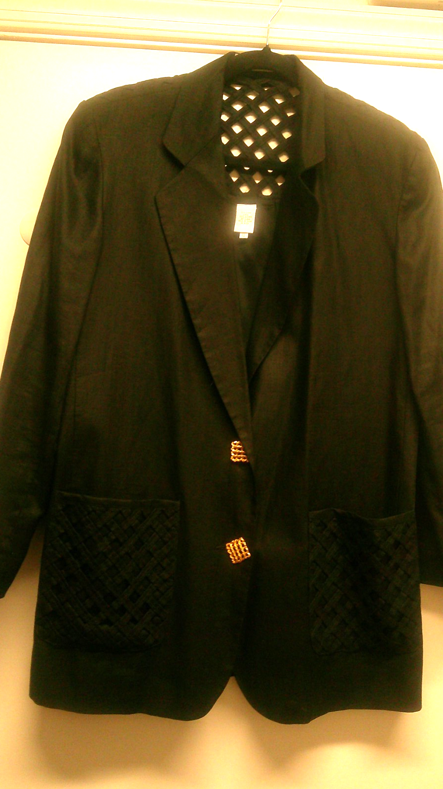 ジャケット・アウター argue MAILLE BLANCHE LINEN JACKET/BLACK ジャケット・アウター argue MAILLE BLANCHE LINEN JACKET/BLACK