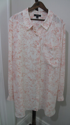 Alfani Plus Women Top Blouse Size 3X Brand NEW Color COR Baby Breath 