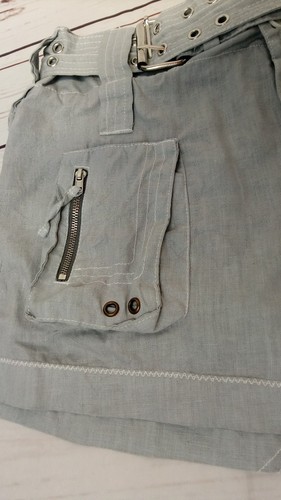 Johnny Was Pete And Greta Linen Gray Cargo Shorts Size 4 Unisex See Description