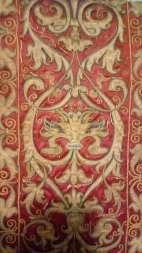 Pair of Antique needlework embroidery tapestry art salvage on board 19th Centur.