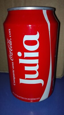 COCA COLA NOMBRES "JULIA" AÑO 2013 VACIA (ESPAÑA) (REF 0657-0655, 0675-0672, ..)