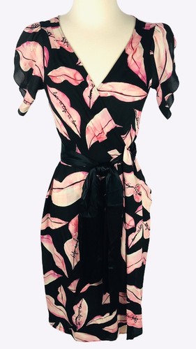 【DIANE VON FURSTENBERG】Tulip long dress 1970s Diane von Furstenberg Tulip Print Wrap Dress