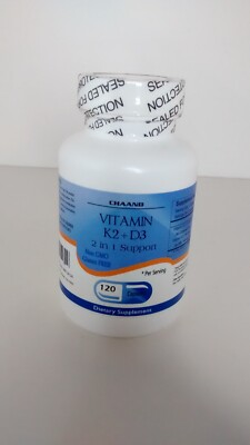 Vitamin K2 + MK4 MK7 (180mcg) + Vitamin D3 (10000 IU) 120 Capsules -Fast Ship US