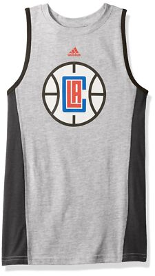 NBA Youth Boys 8-20 LA Clippers Fan Gear Tank-Heather Grey-L(14-16)