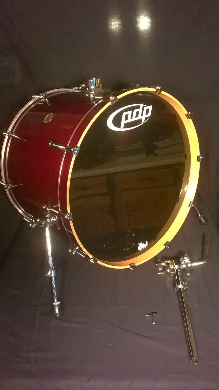 24x18 PdP Concept Maple Bass Drum in Transparent Cherry Stain in Original Box