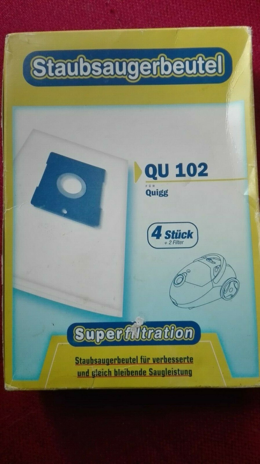 20 Staubsaugerbeutel Für Quigg QU 110 – Vliesbeutel Made In Germany Mit HyperfiltPlus U, Dreilagig & Hygienisch