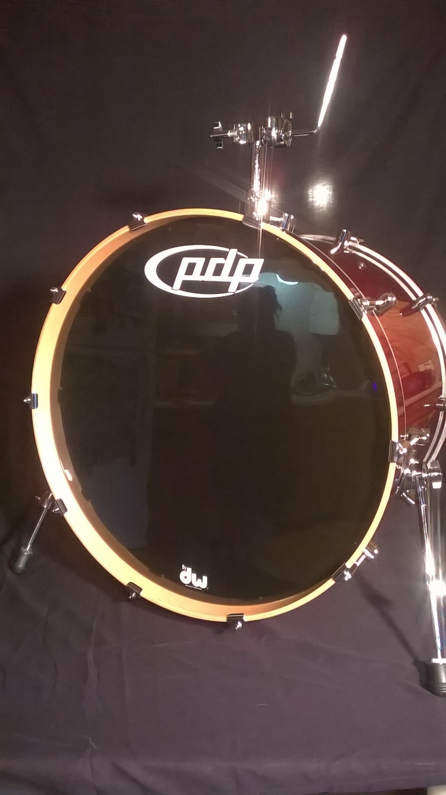 24x18 PdP Concept Maple Bass Drum in Transparent Cherry Stain in Original Box