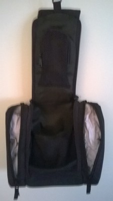 BUXTON BLUE/BLACK DOUBLE ZIP TRAVEL/SHAVE/TOILETRY CASE NWT'S