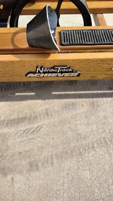 Nordic Track Pro Ski Exercise Machine Wood Grain Fold upright. Ski Machine Cross