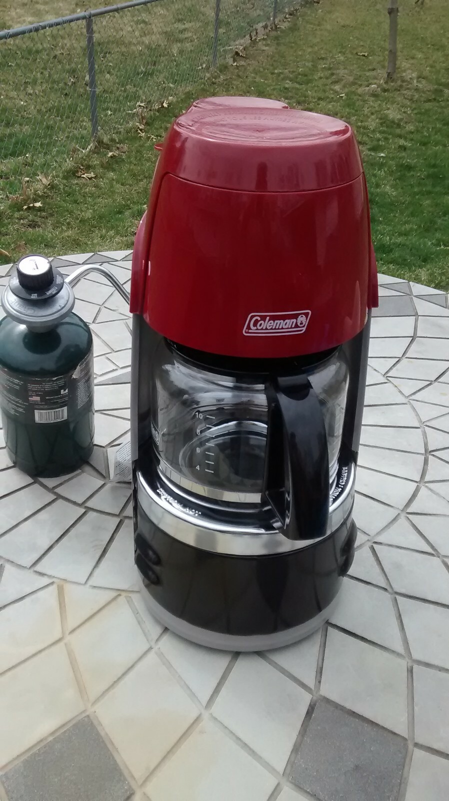 Coleman Propane Coffee Maker 10 Cup with Case Used Condition