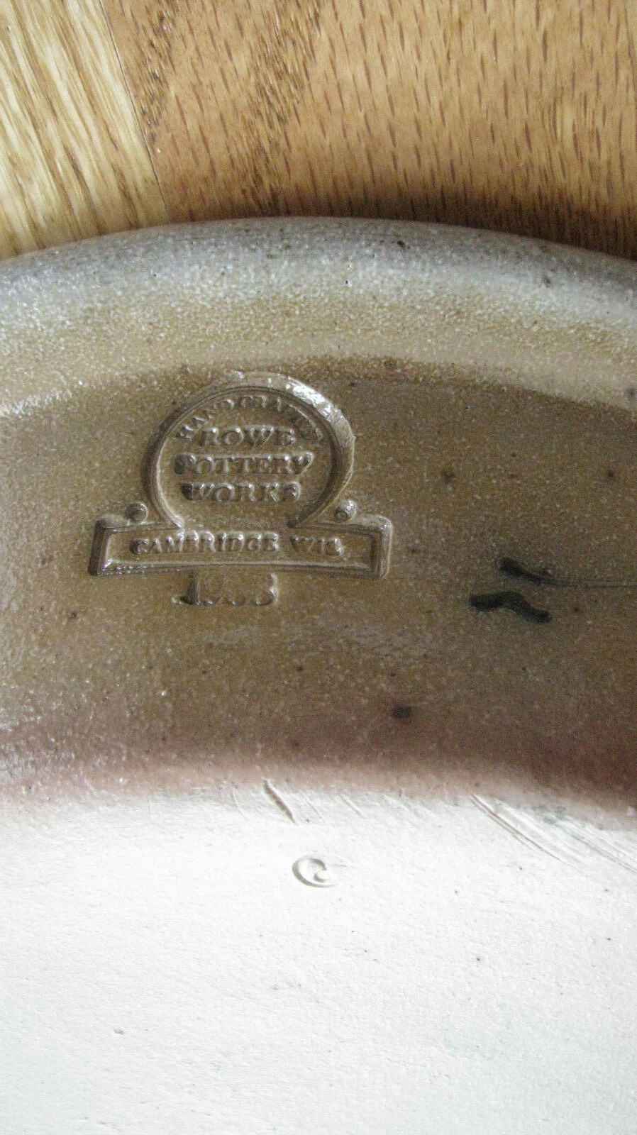 Vintage Hand Painted Rowe Pottery Plate 1988 Cambridge Wisconsin