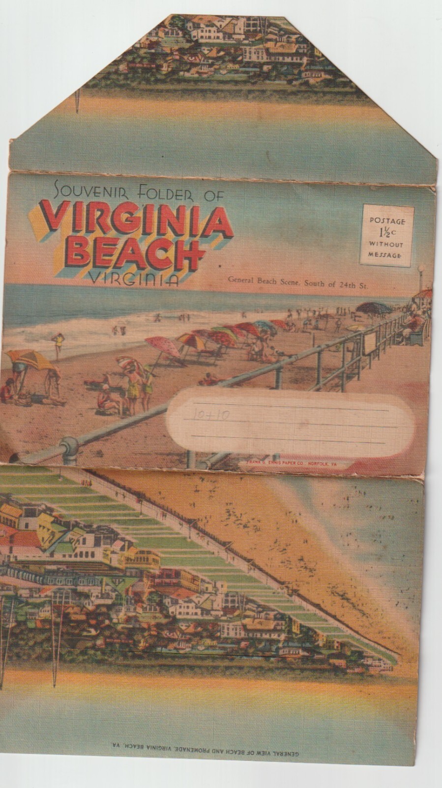 Virgina Beach Souvenir Folder 24 views