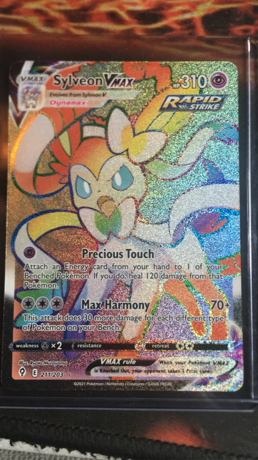 Sylveon VMax Rainbow Rare 211/203 --PACK FRESH-- | eBay