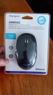 Targus AMB582 Midsize Comfort Multi-Device Antimicrobial Wireless Mouse New