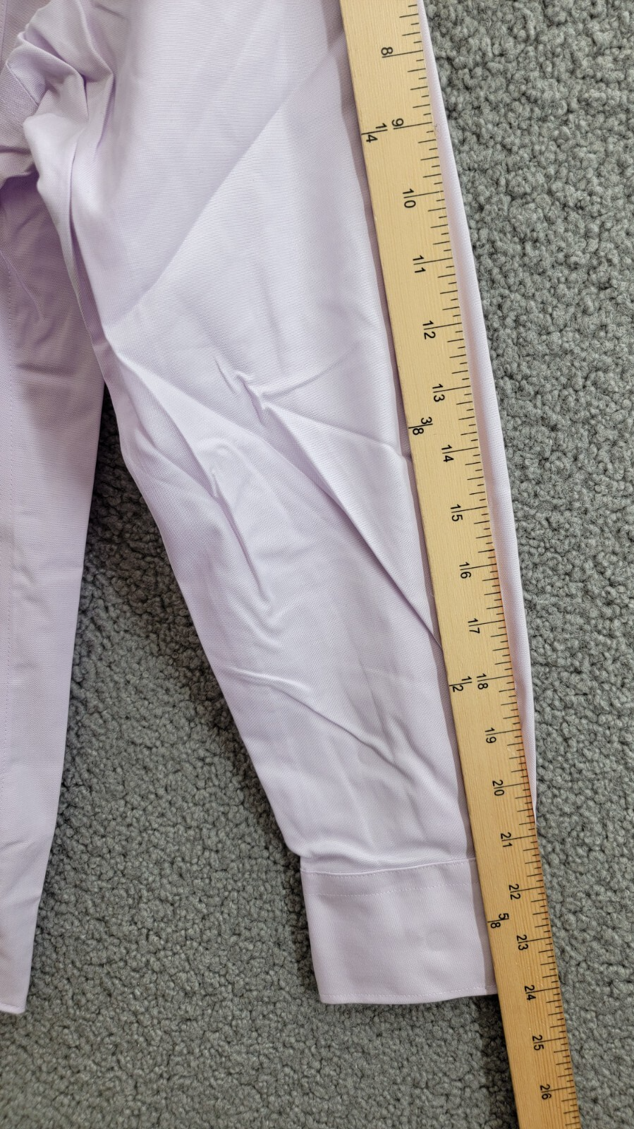 Tommy Hilfiger TH Flex Stretch Pinpoint Oxford Dress Shirt L 32/33 16 Lavender - Picture 5 of 18