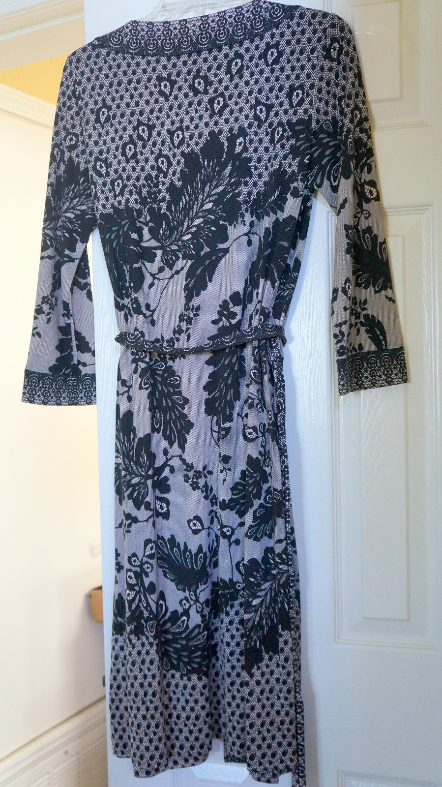Pre-owned Diane Von Furstenberg $500 Dvf Inari Silk-jersey Wrap Dress Lace Flutter Print 8 10 12 Gorgeous In Multicolor