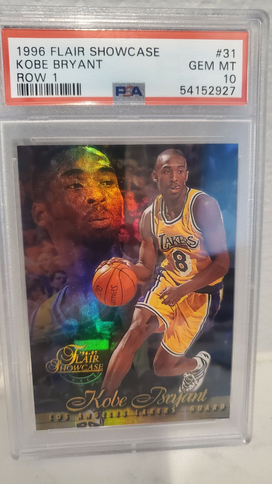 1996-97 Flair Showcase Row 1 #31 KOBE BRYANT Lakers RC 1996-97 Flair Showcase Row 1 #31 KOBE BRYANT Lakers RC