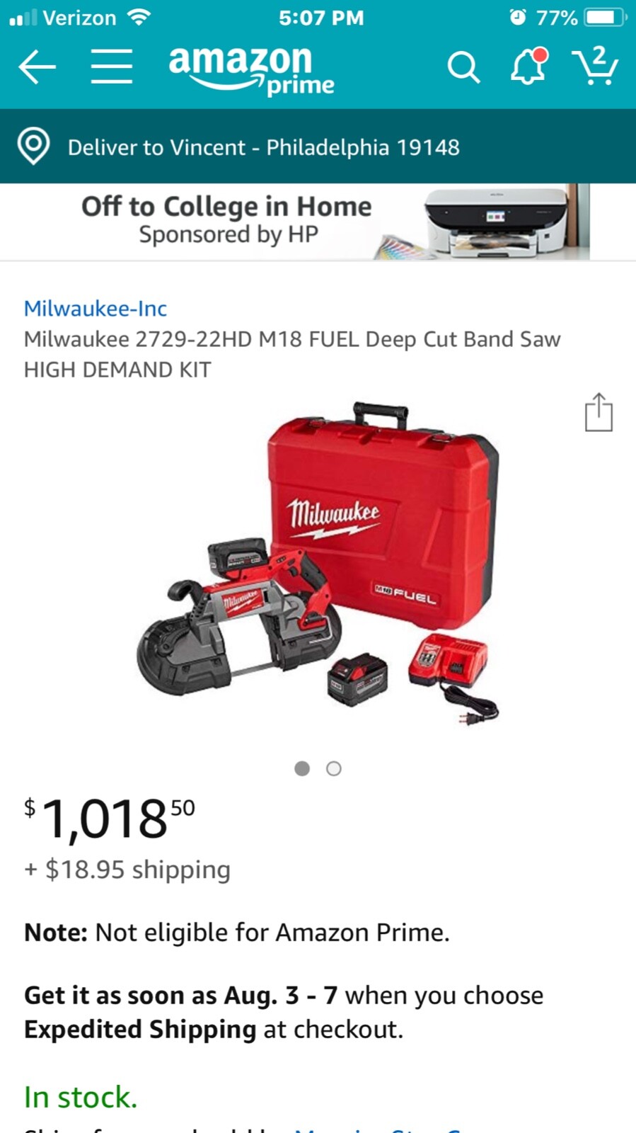 milwaukee m18 fuel bandsall