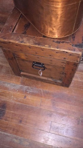 Large Antique Wooden Trunk. Dimensions 20 H And 51 Inches Long
