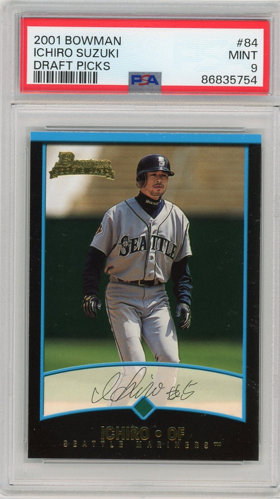 2001 BOWMAN DRAFT ICHIRO PSA 10 RC イチロー Ichiro 2001 Bowman Chrome Refractor Japanese RC Gem 10 Auto