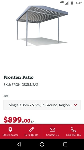 Make An Offer Stratco Frontier Freestanding Carport Building