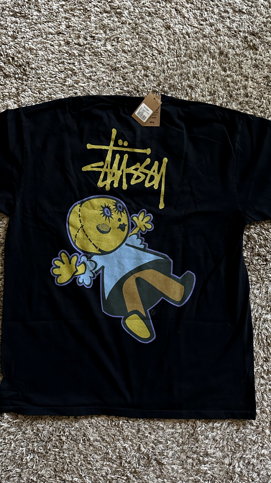 **RARE NEW** STUSSY DOLLIE PIGMENT DYED BLACK LOGO