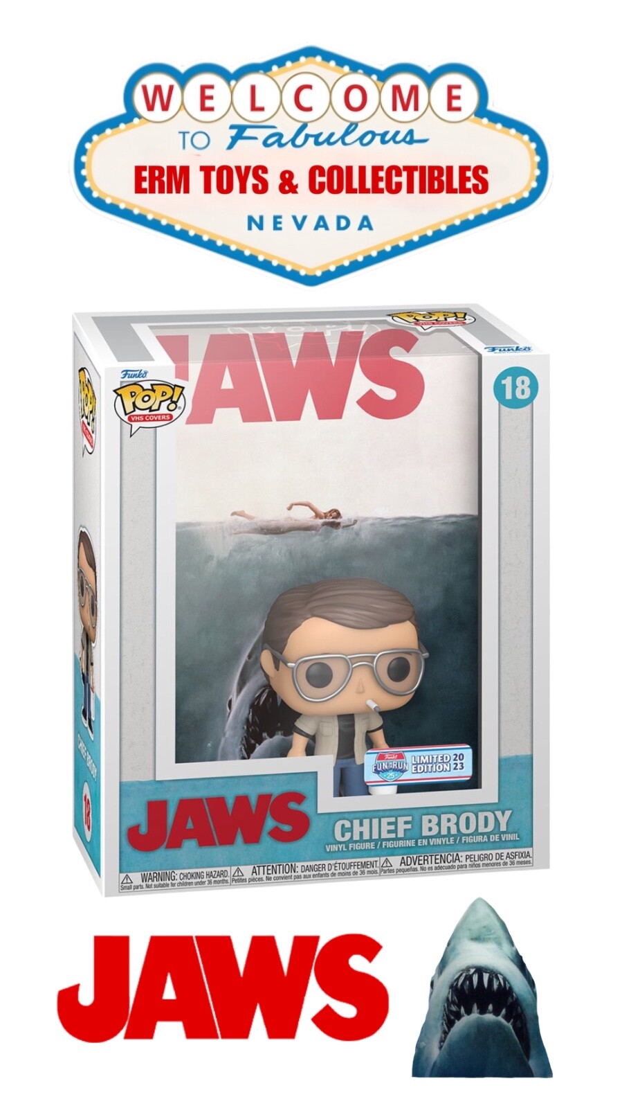 Funko Pop! VHS Covers: Jaws - Chief Brody Funko 2023 Fun On