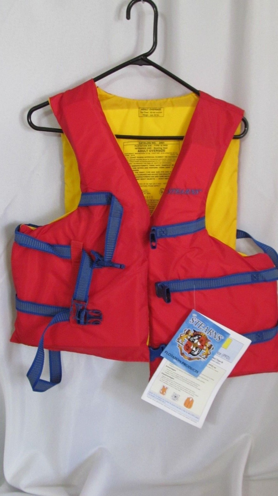 Stearns Adult Oversize Life jacket Never Used Red Type 3 pdf  Boating Fishing