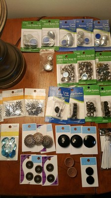 Buttons, Snaps, Novelty Buttons, Hook & Eye & more, Most New, some old too, Bulk