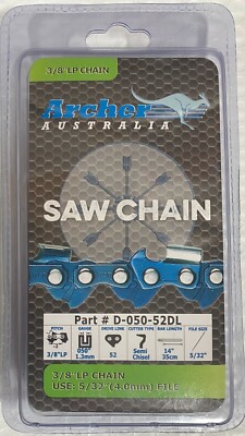 14'' Chainsaw Chain  3/8LP-050-52DL repl. Poulan Echo Oregon 91VXL052G 63PM52 S52